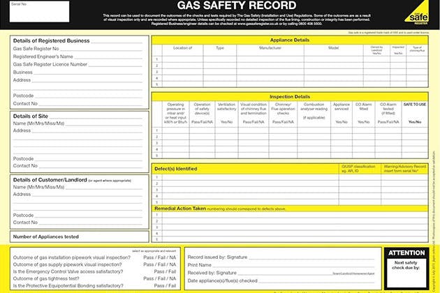 Commercial Gas Certificates