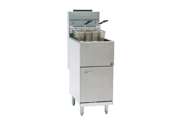Stainless steel commercial gas fryer with baskets for frying
