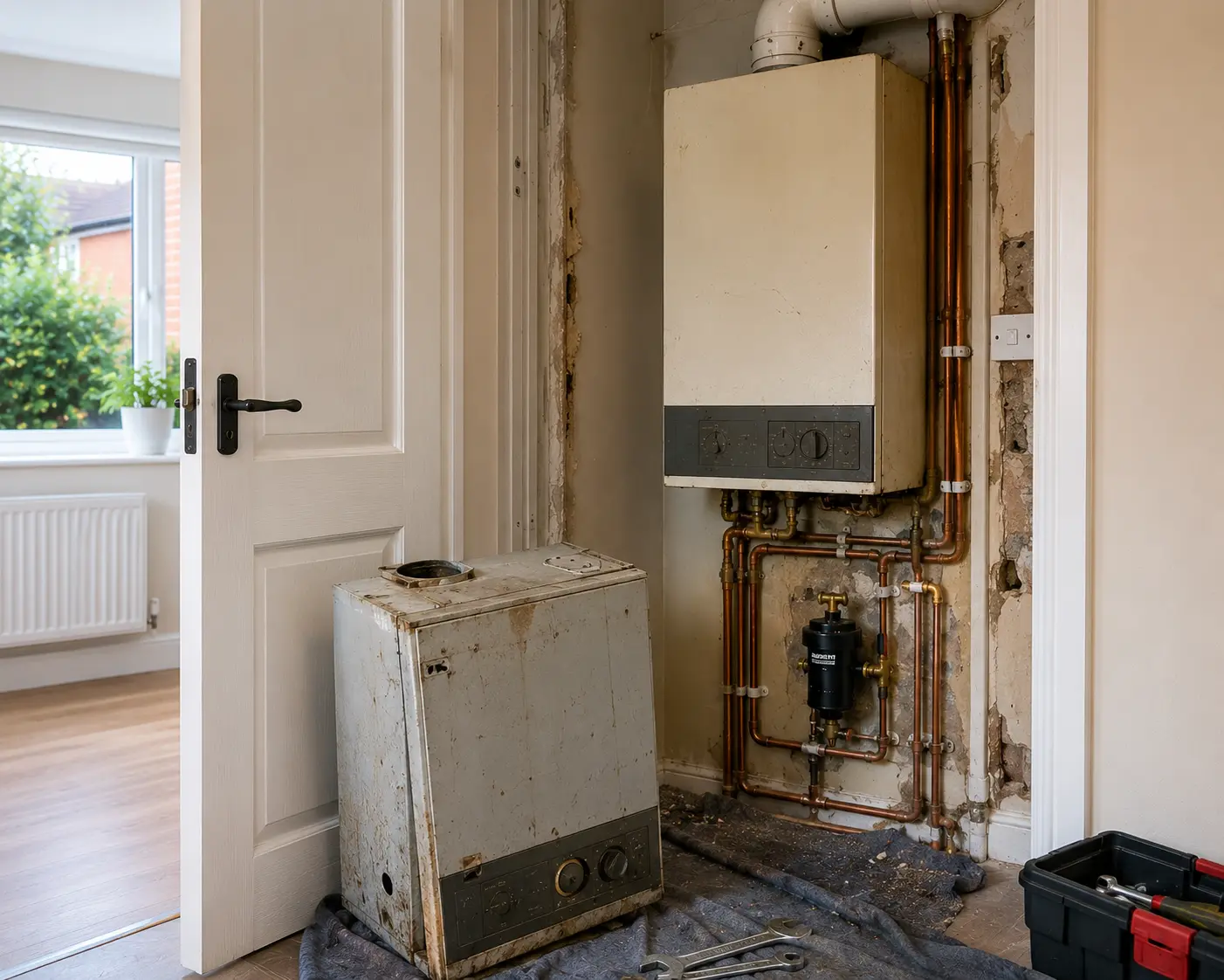 Gas appliances and pipework in a residential setting